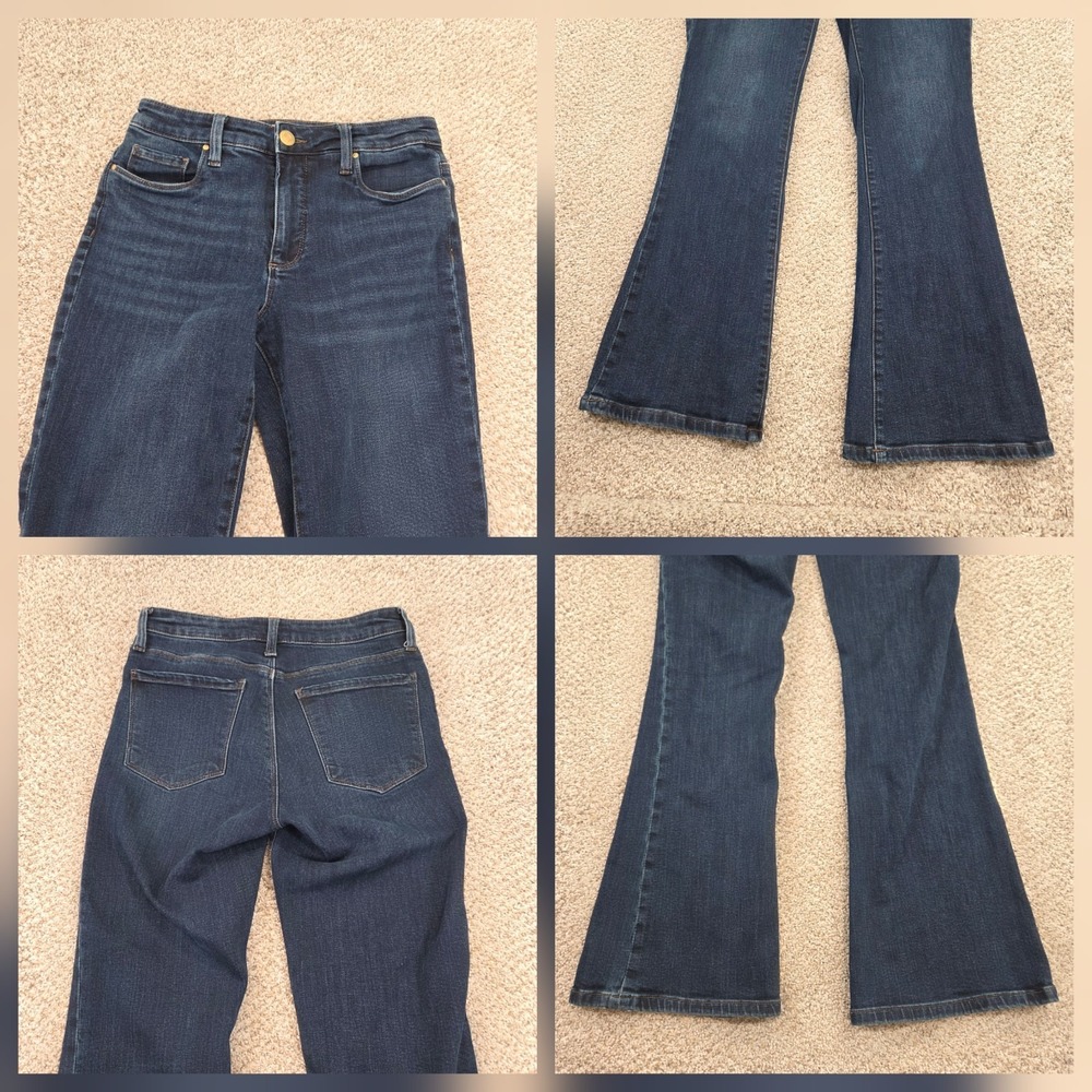 Kut From The Kloth Jeans Ana High Rise Fab Ab Flare Dark Wash Womens 4 - Picture 3 of 6